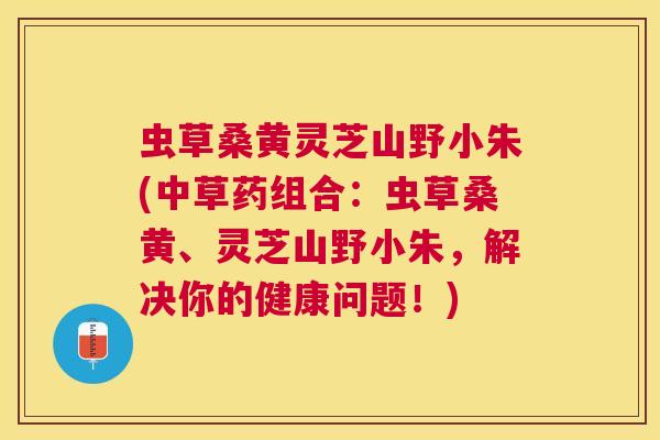 虫草桑黄灵芝山野小朱(中草药组合:虫草桑黄、灵芝山野小朱,解决你的健康问题!) 虫草桑黄灵芝山野小朱(中草药组合:虫草桑黄、灵芝山野小朱,解决你的健康问题!)