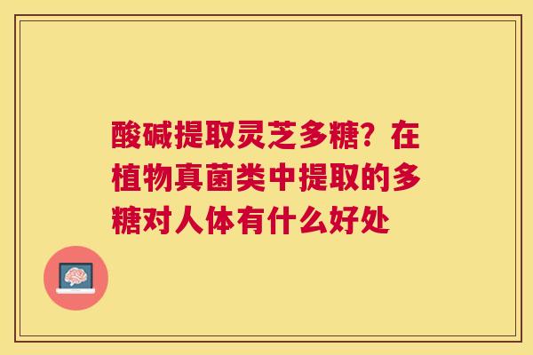 酸碱提取灵芝多糖?在植物真菌类中提取的多糖对人体有什么好处 酸碱提取灵芝多糖?在植物真菌类中提取的多糖对人体有什么好处