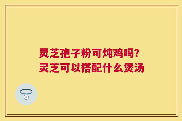 灵芝孢子粉可炖鸡吗？灵芝可以搭配什么煲汤