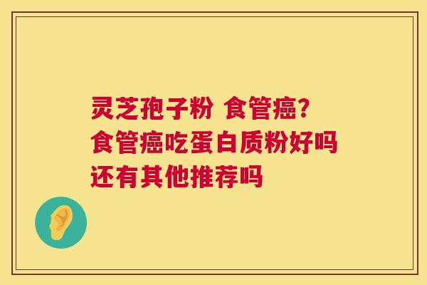 灵芝孢子粉 食管？食管吃蛋白质粉好吗还有其他推荐吗