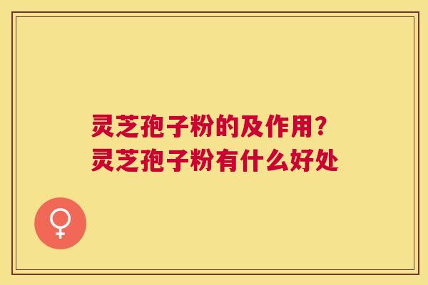 灵芝孢子粉的及作用？灵芝孢子粉有什么好处