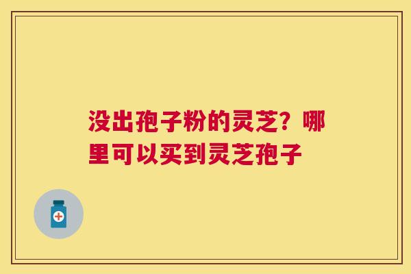 没出孢子粉的灵芝？哪里可以买到灵芝孢子
