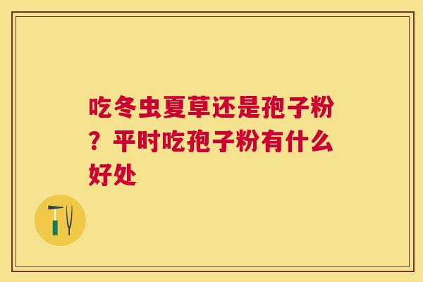 吃冬虫夏草还是孢子粉？平时吃孢子粉有什么好处