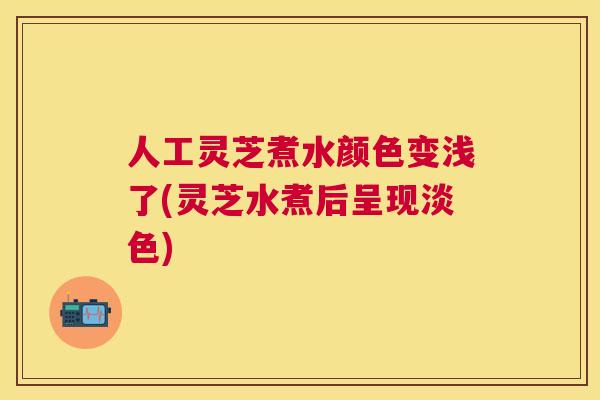 人工灵芝煮水颜色变浅了(灵芝水煮后呈现淡色)