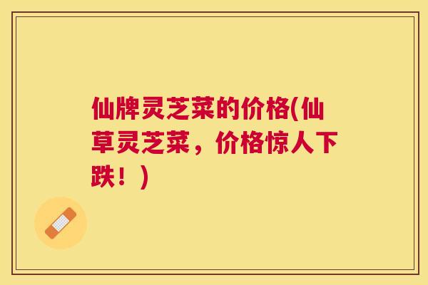 仙牌灵芝菜的价格(仙草灵芝菜，价格惊人下跌！)