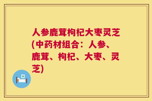 人参鹿茸枸杞大枣灵芝(材组合：人参、鹿茸、枸杞、大枣、灵芝)