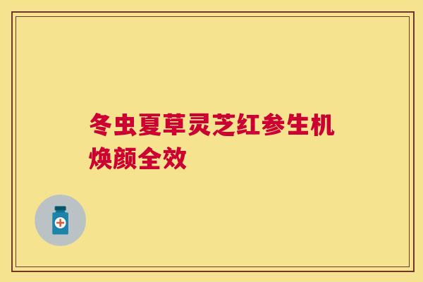 冬虫夏草灵芝红参生机焕颜全效