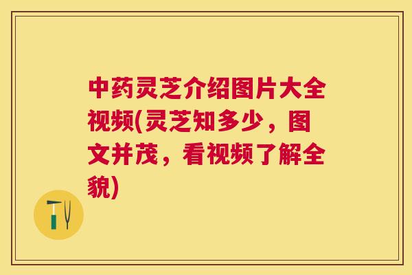 灵芝介绍图片大全视频(灵芝知多少，图文并茂，看视频了解全貌)