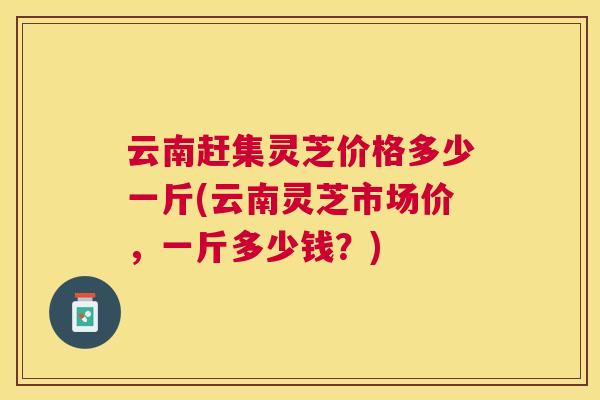 云南赶集灵芝价格多少一斤(云南灵芝市场价，一斤多少钱？)