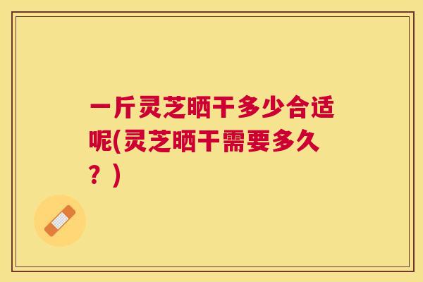一斤灵芝晒干多少合适呢(灵芝晒干需要多久?) 一斤灵芝晒干多少合适呢(灵芝晒干需要多久?)