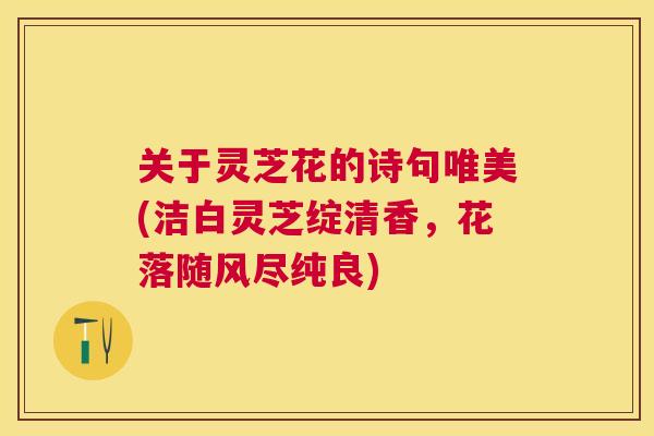 关于灵芝花的诗句唯美(洁白灵芝绽清香，花落随风尽纯良)