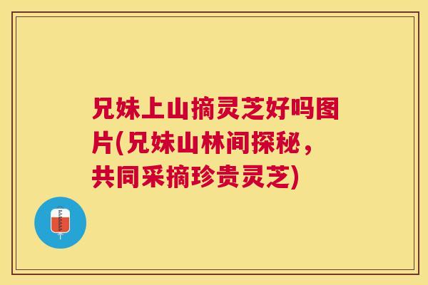兄妹上山摘灵芝好吗图片(兄妹山林间探秘，共同采摘珍贵灵芝)