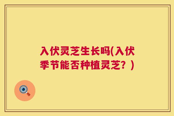 入伏灵芝生长吗(入伏季节能否种植灵芝?) 入伏灵芝生长吗(入伏季节能否种植灵芝?)
