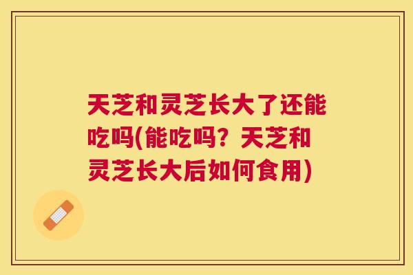 天芝和灵芝长大了还能吃吗(能吃吗?天芝和灵芝长大后如何食用) 天芝和灵芝长大了还能吃吗(能吃吗?天芝和灵芝长大后如何食用)