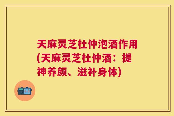 天麻灵芝杜仲泡酒作用(天麻灵芝杜仲酒:提神养颜、滋补身体) 天麻灵芝杜仲泡酒作用(天麻灵芝杜仲酒:提神养颜、滋补身体)