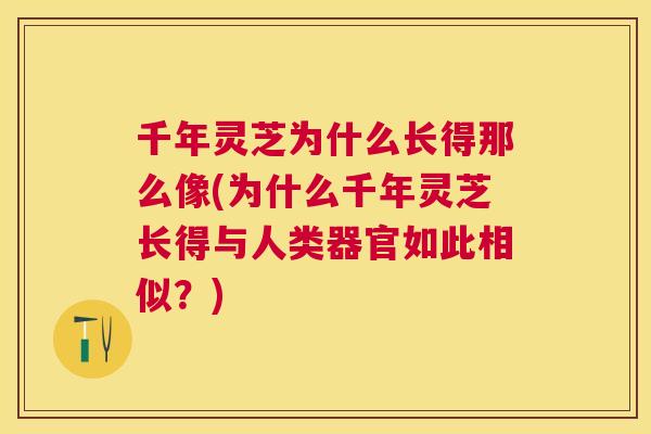 千年灵芝为什么长得那么像(为什么千年灵芝长得与人类器官如此相似？)