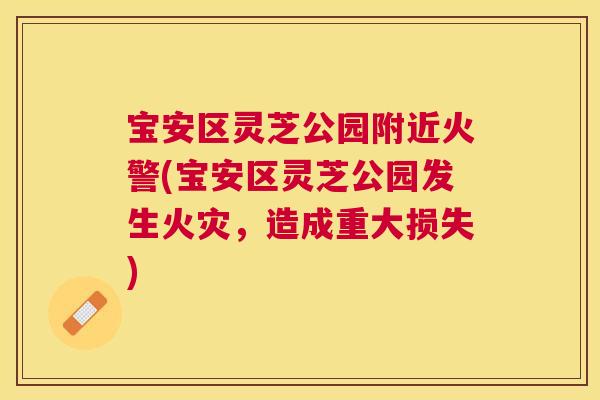 宝安区灵芝公园附近火警(宝安区灵芝公园发生火灾,造成重大损失) 宝安区灵芝公园附近火警(宝安区灵芝公园发生火灾,造成重大损失)