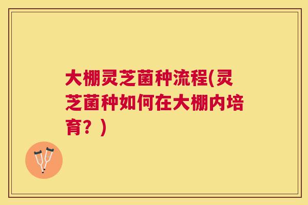 大棚灵芝菌种流程(灵芝菌种如何在大棚内培育?) 大棚灵芝菌种流程(灵芝菌种如何在大棚内培育?)