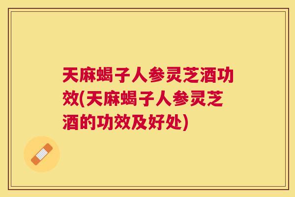 天麻蝎子人参灵芝酒功效(天麻蝎子人参灵芝酒的功效及好处) 天麻蝎子人参灵芝酒功效(天麻蝎子人参灵芝酒的功效及好处)