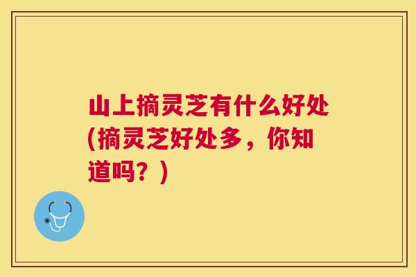 山上摘灵芝有什么好处(摘灵芝好处多，你知道吗？)