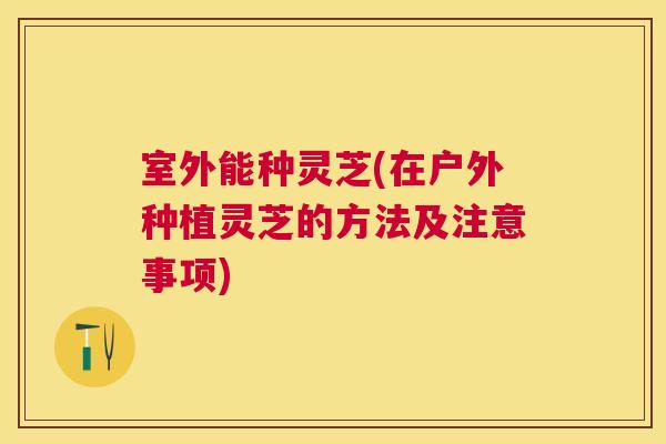 室外能种灵芝(在户外种植灵芝的方法及注意事项)