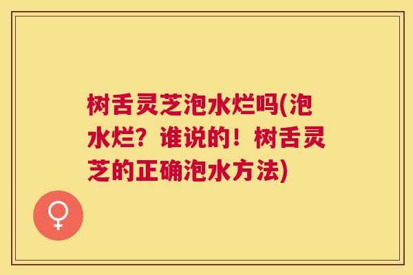树舌灵芝泡水烂吗(泡水烂？谁说的！树舌灵芝的正确泡水方法)