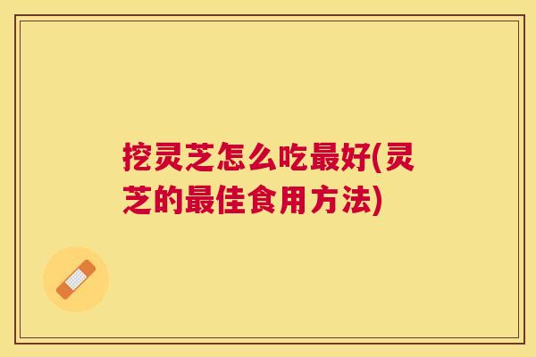 挖灵芝怎么吃好(灵芝的佳食用方法)