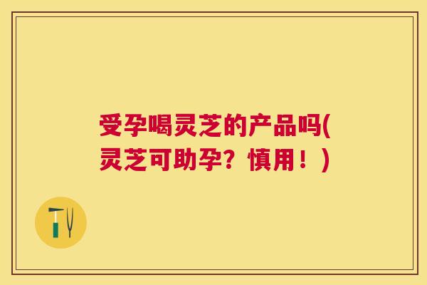受孕喝灵芝的产品吗(灵芝可助孕?慎用!) 受孕喝灵芝的产品吗(灵芝可助孕?慎用!)