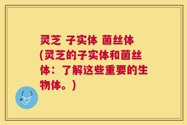 灵芝 子实体 菌丝体(灵芝的子实体和菌丝体：了解这些重要的生物体。)