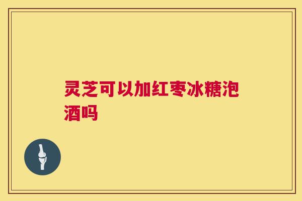 灵芝可以加红枣冰糖泡酒吗
