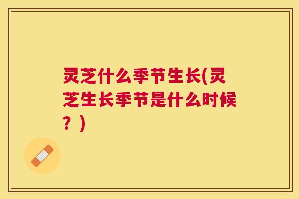 灵芝什么季节生长(灵芝生长季节是什么时候?) 灵芝什么季节生长(灵芝生长季节是什么时候?)