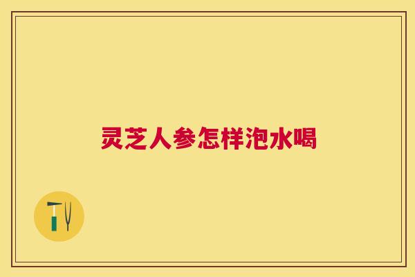 灵芝人参怎样泡水喝