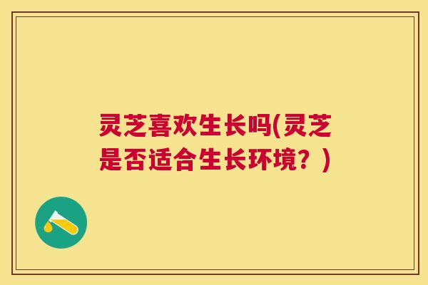灵芝喜欢生长吗(灵芝是否适合生长环境?) 灵芝喜欢生长吗(灵芝是否适合生长环境?)