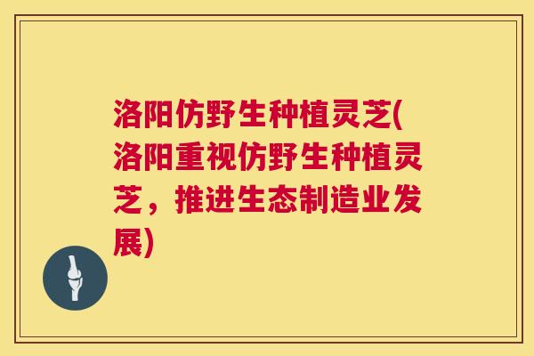 洛阳仿野生种植灵芝(洛阳重视仿野生种植灵芝,推进生态制造业发展) 洛阳仿野生种植灵芝(洛阳重视仿野生种植灵芝,推进生态制造业发展)