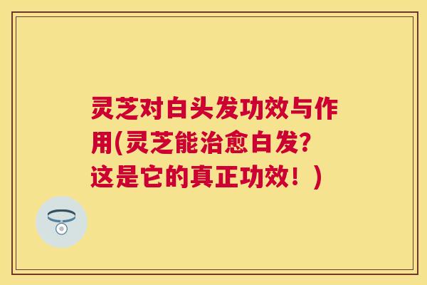 灵芝对白头发功效与作用(灵芝能愈白发?这是它的真正功效!) 灵芝对白头发功效与作用(灵芝能愈白发?这是它的真正功效!)