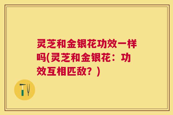 灵芝和金银花功效一样吗(灵芝和金银花:功效互相匹敌?) 灵芝和金银花功效一样吗(灵芝和金银花:功效互相匹敌?)