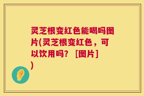 灵芝根变红色能喝吗图片(灵芝根变红色，可以饮用吗？ [图片])