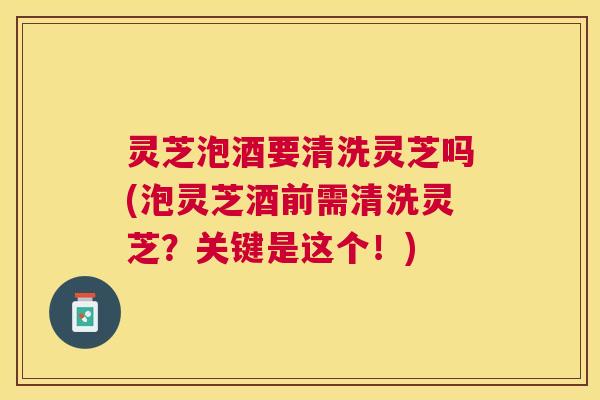 灵芝泡酒要清洗灵芝吗(泡灵芝酒前需清洗灵芝?关键是这个!) 灵芝泡酒要清洗灵芝吗(泡灵芝酒前需清洗灵芝?关键是这个!)