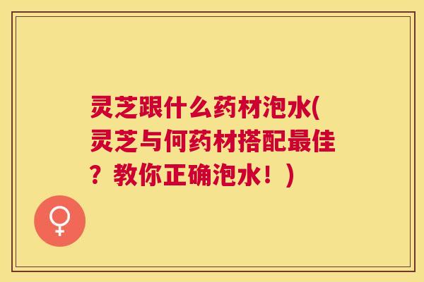 灵芝跟什么药材泡水(灵芝与何药材搭配佳?教你正确泡水!) 灵芝跟什么药材泡水(灵芝与何药材搭配佳?教你正确泡水!)