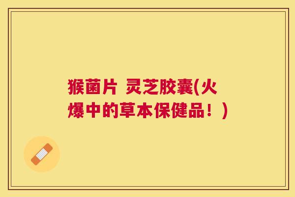 猴菌片 灵芝胶囊(火爆中的草本保健品！)