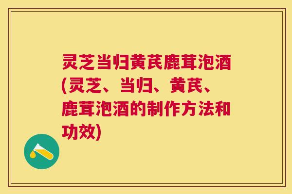 灵芝当归黄芪鹿茸泡酒(灵芝、当归、黄芪、鹿茸泡酒的制作方法和功效) 灵芝当归黄芪鹿茸泡酒(灵芝、当归、黄芪、鹿茸泡酒的制作方法和功效)