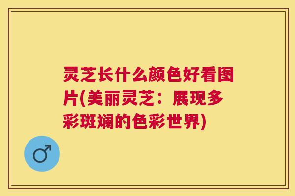 灵芝长什么颜色好看图片(美丽灵芝：展现多彩斑斓的色彩世界)