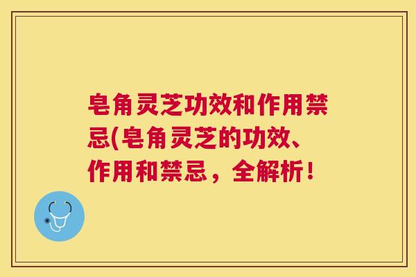 皂角灵芝功效和作用禁忌(皂角灵芝的功效、作用和禁忌，全解析！