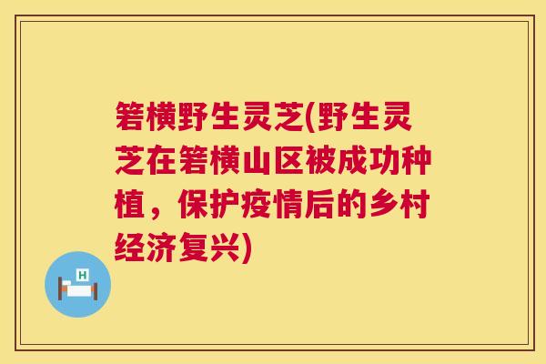箬横野生灵芝(野生灵芝在箬横山区被成功种植，保护疫情后的乡村经济复兴)