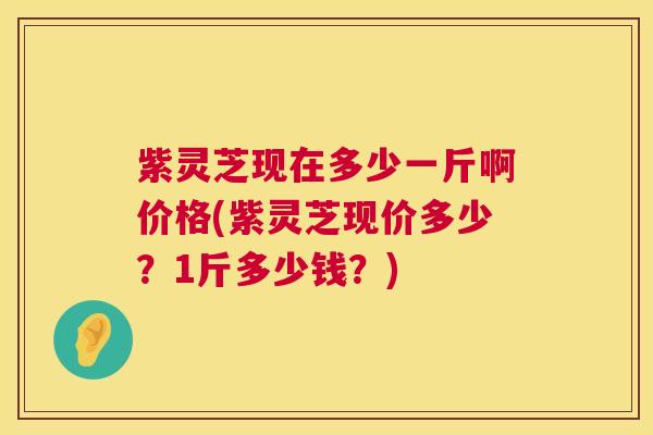 紫灵芝现在多少一斤啊价格(紫灵芝现价多少？1斤多少钱？)