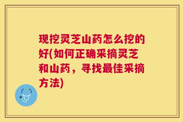 现挖灵芝山药怎么挖的好(如何正确采摘灵芝和山药,寻找佳采摘方法) 现挖灵芝山药怎么挖的好(如何正确采摘灵芝和山药,寻找佳采摘方法)