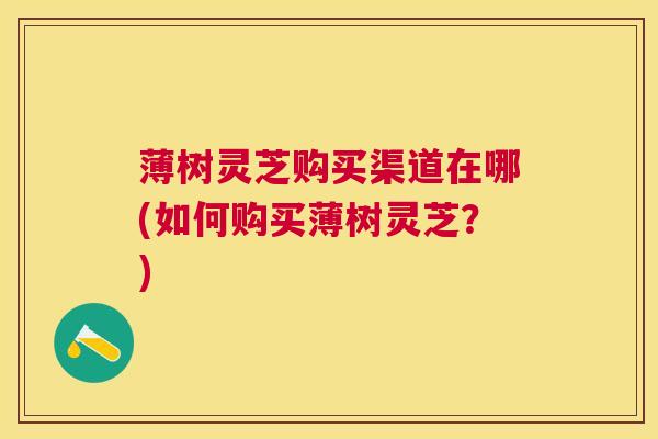薄树灵芝购买渠道在哪(如何购买薄树灵芝?) 薄树灵芝购买渠道在哪(如何购买薄树灵芝?)