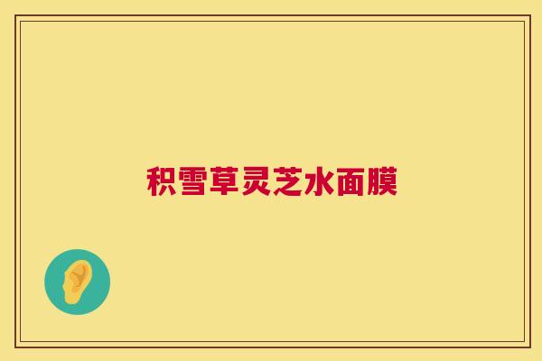 积雪草灵芝水面膜 积雪草灵芝水面膜