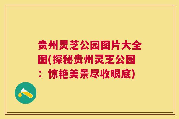 贵州灵芝公园图片大全图(探秘贵州灵芝公园：惊艳美景尽收眼底)