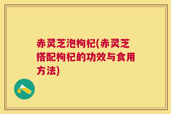 赤灵芝泡枸杞(赤灵芝搭配枸杞的功效与食用方法)